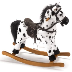 BAYER CHIC 2000 Schaukelpferd CARLOTTA Weiß Mit Schwarzen Punkten