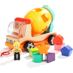 TopBright Toys® Baufahrzeug Mit Formenlernspiel